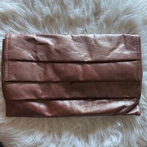 Elegant Bronze Genuine Leather Clutch Bag